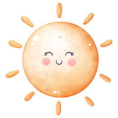 Sun clip art, Illustration of the solar system, A cute cartoon drawing of the sun