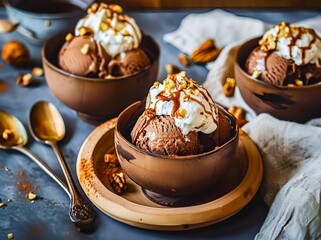 Chocolate Ice Cream in Cup