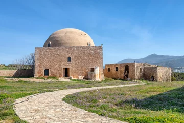 Fotobehang Mosque of Sultan Ibrahim, which was originally the Cathedral of St. Nicolas in Fortezza of Rethymno, Crete © bbsferrari