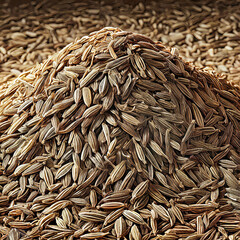 pile of dry cumin side view