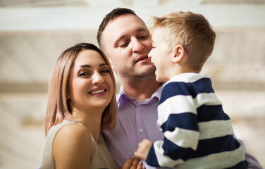 Happy family at home