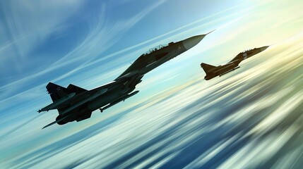 Fighter jet in action  3d render ,Generative ai,  - obrazy, fototapety, plakaty