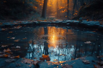 nature water forest landscape autumn tree fall river stream light beauty waterfall green leaf woods season environment