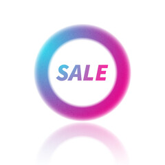 Design of round modern banner template for sale, special offer. Vector illustration.