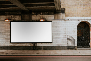 Fototapeta premium Billboard mockup png, advertisement on the street of London