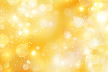 Vibrant abstract yellow bokeh lights in defocused blur creating a mesmerizing background texture