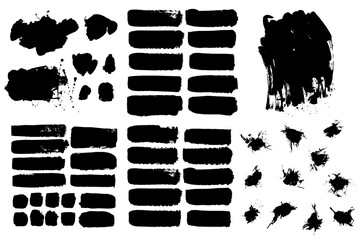 Vector black ink Abstract stains. Watercolor background for textures. Spray paint, monochrome - 788182356