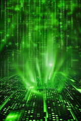 A green background with a green spiral in the middle