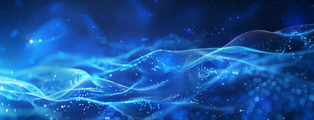 Abstract waves, Digital waves, Business graph waves and technology graph, Abstract blue technology...