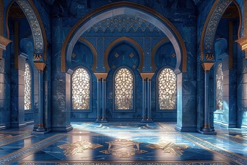 islamic background best quality hyper realistic wallpaper copy space for text