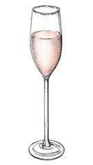 Colorful champagne isolated png transparent
