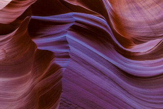 View of natural sand pattern in Antelope Canyon, Arizona, United States. - Powered by Adobe