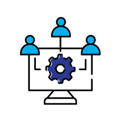 Application Performance Management and Optimizing Application Performance Vector Icon Design