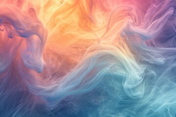 A colorful painting featuring a horse as the main subject set against a vibrant rainbow background, An array of nebulous swirls in soft pastel colors, AI Generated - obrazy, fototapety, plakaty