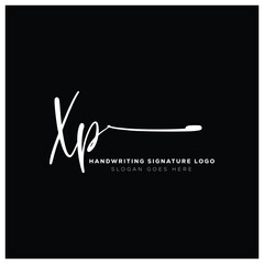 XP initials Handwriting signature logo. XP Hand drawn Calligraphy lettering Vector. XP letter real estate, beauty, photography letter logo design.