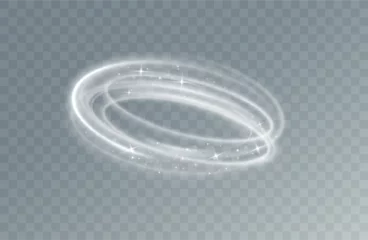 Foto op Plexiglas  Tornado vector white, winter whirlwind. Light white Twirl. Curve light effect of white line. Glowing white spiral. The effect of high-speed abstract lines. Abstract luxurious rings of white light wit © blagorodez