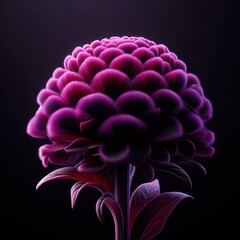 Generative AI - Macro Photography - Purple Flower