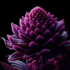 Generative AI - Macro Photography - Purple Flower
