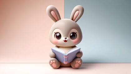 Bunny reading a book, Generative AI