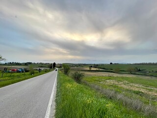landscape with road and sky