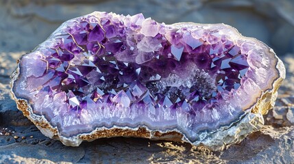 Raw Amethyst Crystal: Purple Layers and Quartz Sparkle