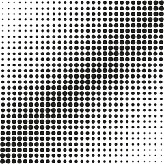 Black And White Halftone Dot Patterns For Backgrounds Use. Isolated Vector Illustration