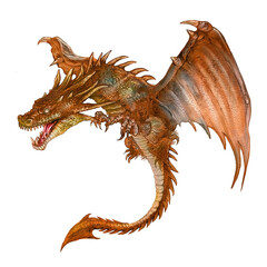 Dragon png illustration sticker, transparent background