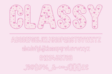 Classy Color Font Set. Elegant Typography Design
