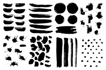 Vector black ink Abstract stains. Watercolor background for textures. Spray paint, monochrome - 788203556