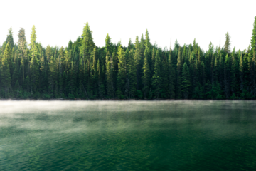 Lake landscape png border, transparent background