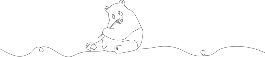 line art panda