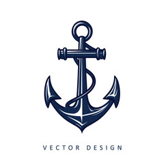 anchor icon minimalist vector design isolated illustration