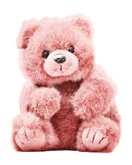 Pink teddy bear png sticker, transparent background