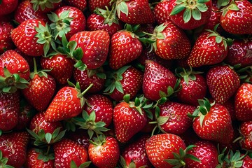 Strawberries background, summer concept