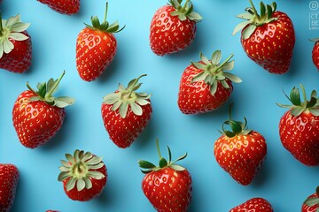 Strawberries background, summer concept