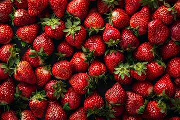 Strawberries background, summer concept