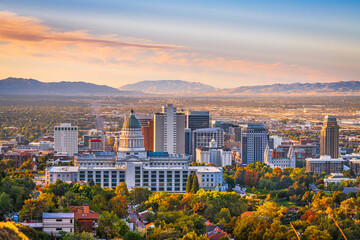 Salt Lake City, Utah, USA Downtown Cityscape