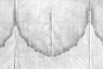 PNG vintage paper texture, grayscale, transparent background, watercolor stain