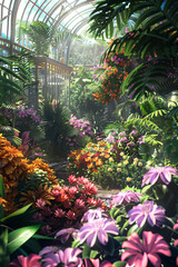 Botanical Oasis: Vibrant Greenhouse
