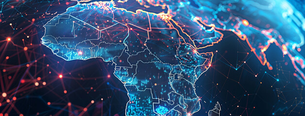 background with reflection, Global network, Digital map of Asia, world map overlays a dark, intricate circuit board, symbolizing global connectivity and technology, Communications network map, Ai 