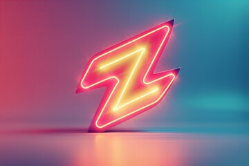 Thunder icon 3d, energy concept - obrazy, fototapety, plakaty