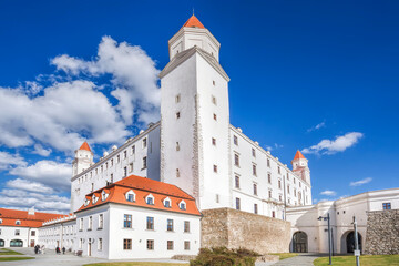 Bratislava Castle or Bratislavsky Hrad in Bratislava, capital city of Slovakia during spring day....