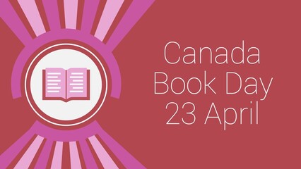 Canada Book Day web banner design  - obrazy, fototapety, plakaty