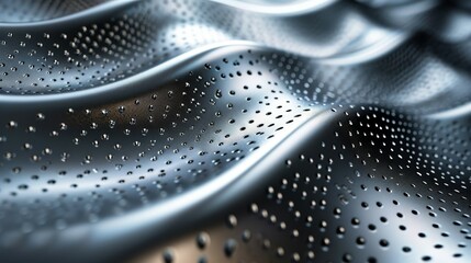 Close Up of a Metal Surface With Holes - obrazy, fototapety, plakaty