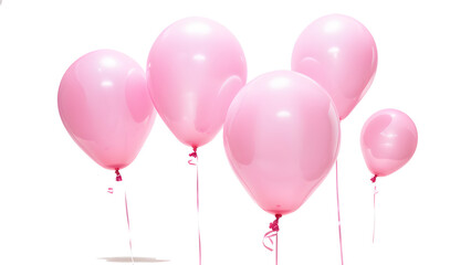 pink balloon isolated on transparent background