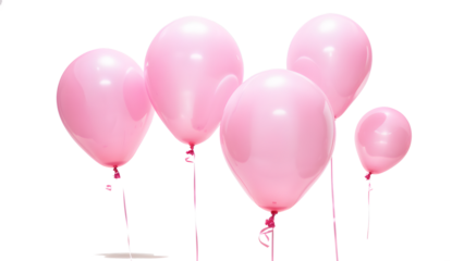 pink balloon isolated on transparent background