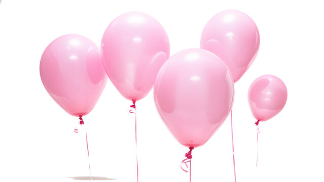 Fototapeta pink balloon isolated on transparent background