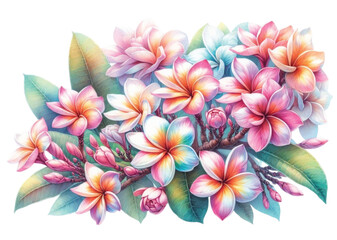 frangipani flowerclipart watercolor