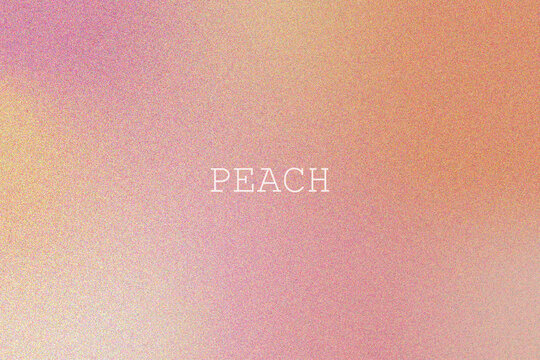 Background grainy blurry gradient with a peach color soft noise effect.Illustration with grain effect blend of vintage vibes.Web banner header poster,landing page,backdrop design.Raster 300ppi