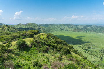 Crater drive in the Queen Elizabeth National Park, Uganda